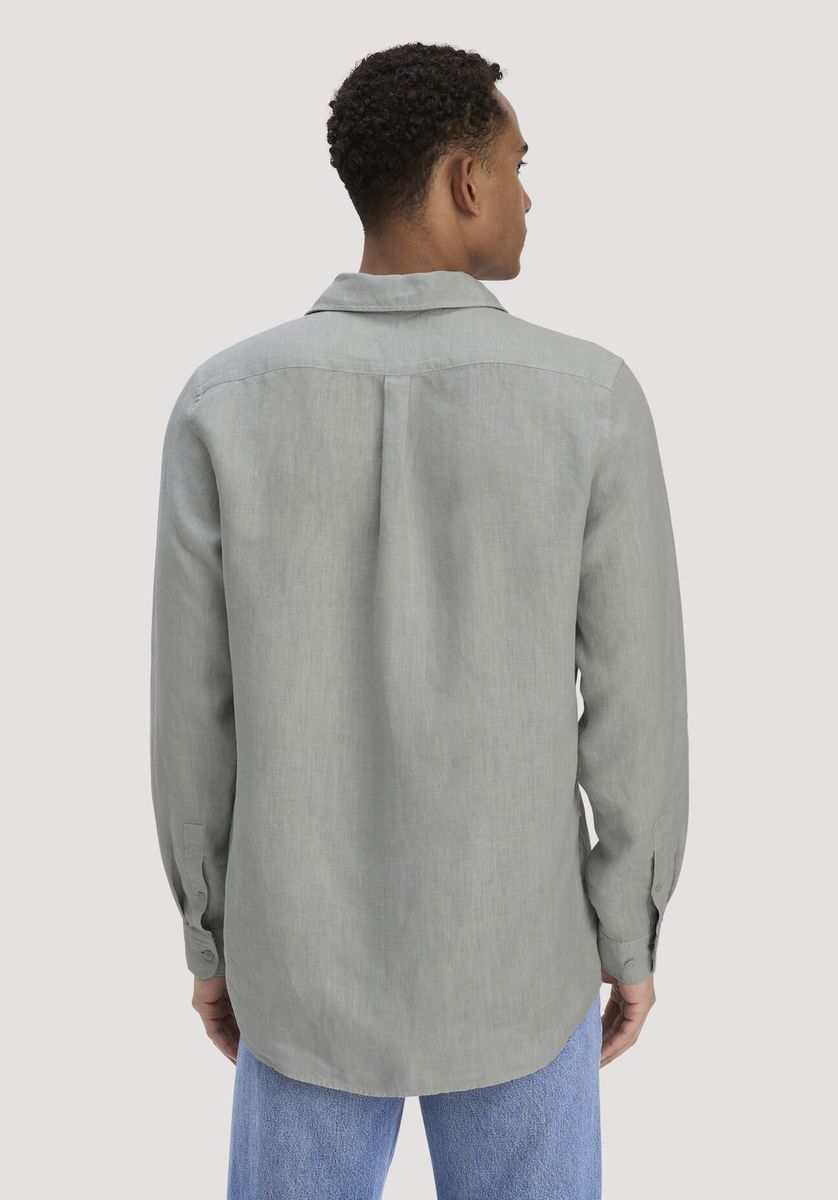Klassisches Leinenhemd mit Knopfleiste