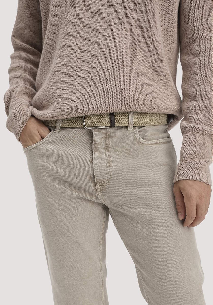 hessnatur Herren Jeans BEN Regular Straight aus Bio-Denim mit Hanf - beige - Größe 31/32