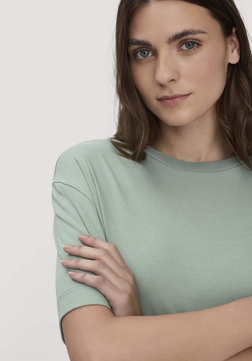 hessnatur Damen Nachthemd PURE COTTON aus Bio-Baumwolle - grün - Größe 34