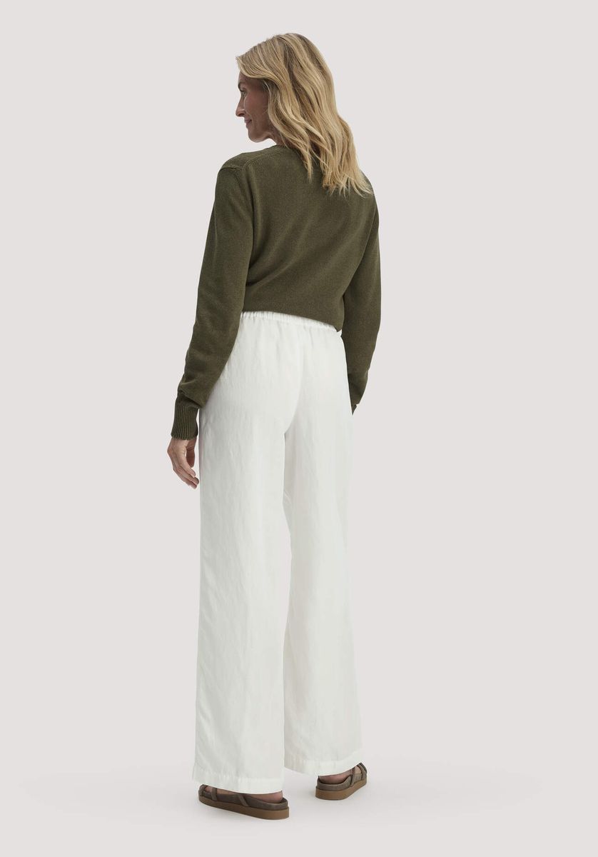 Hose mit weitem Bein aus Leinenmischung