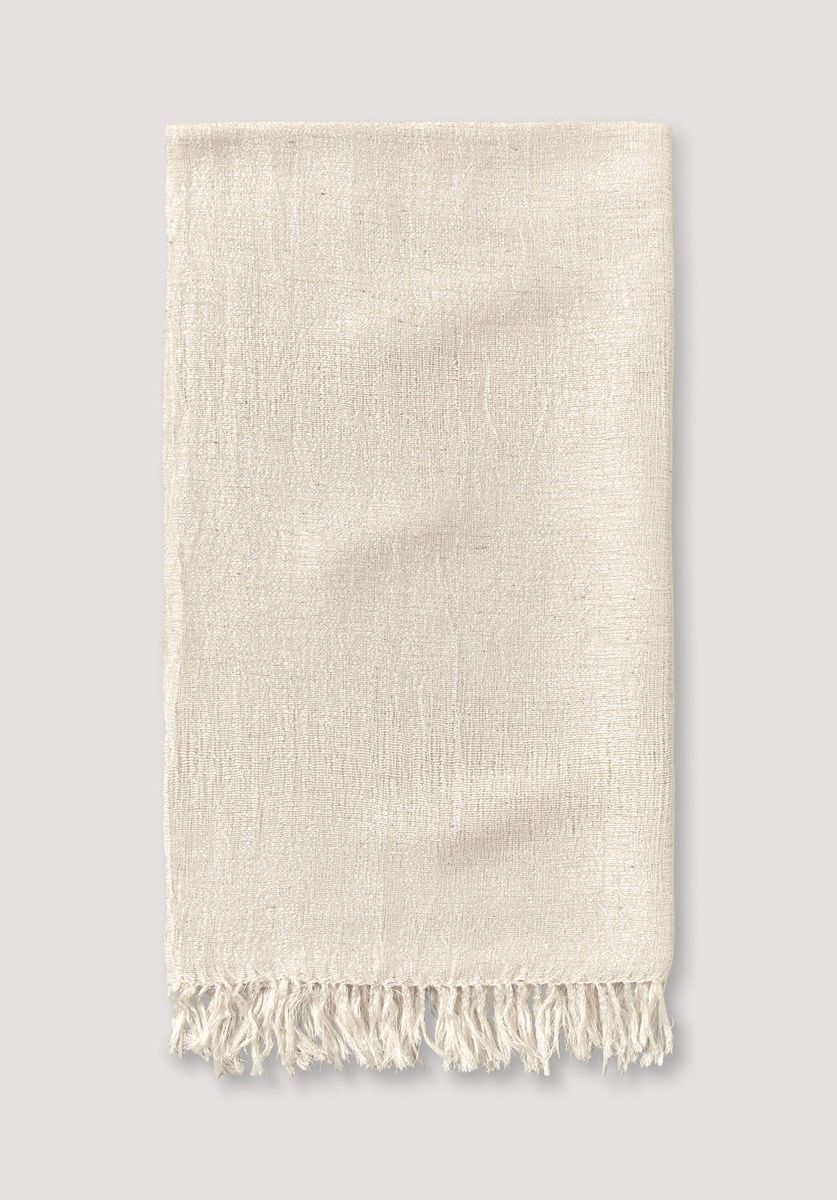 hessnatur Damen Schal aus Manilahanf mit Seide - natur - Größe 50x200 cm
