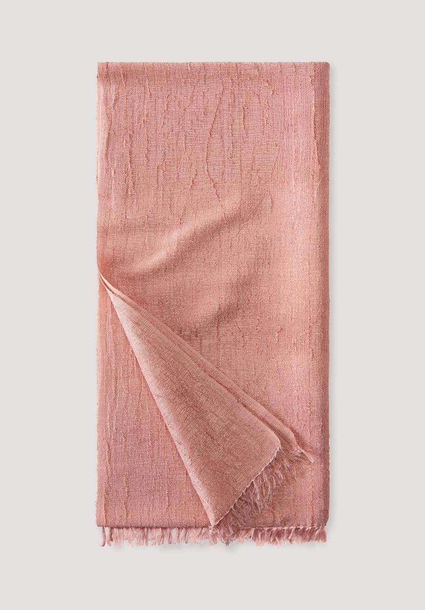 hessnatur Damen Schal aus Manilahanf mit Seide - orange - Größe 50x200 cm