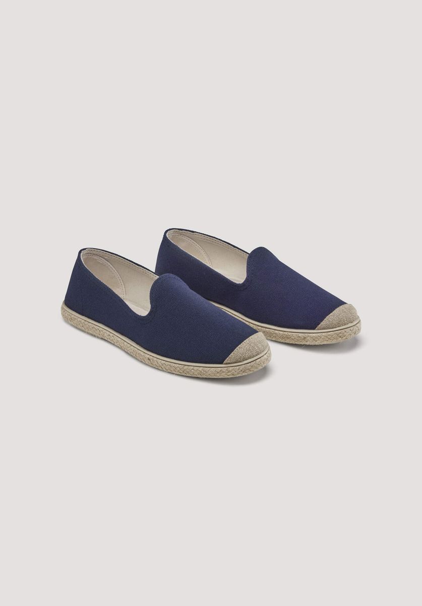 hessnatur Damen Espadrilles mit Bio-Baumwolle - blau - Größe 37