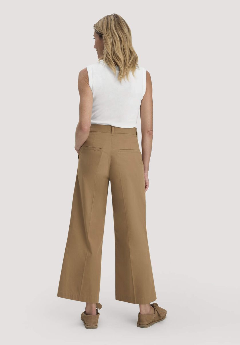 hessnatur Damen Hose Culotte Regular aus Bio-Baumwolle - braun - Größe 34