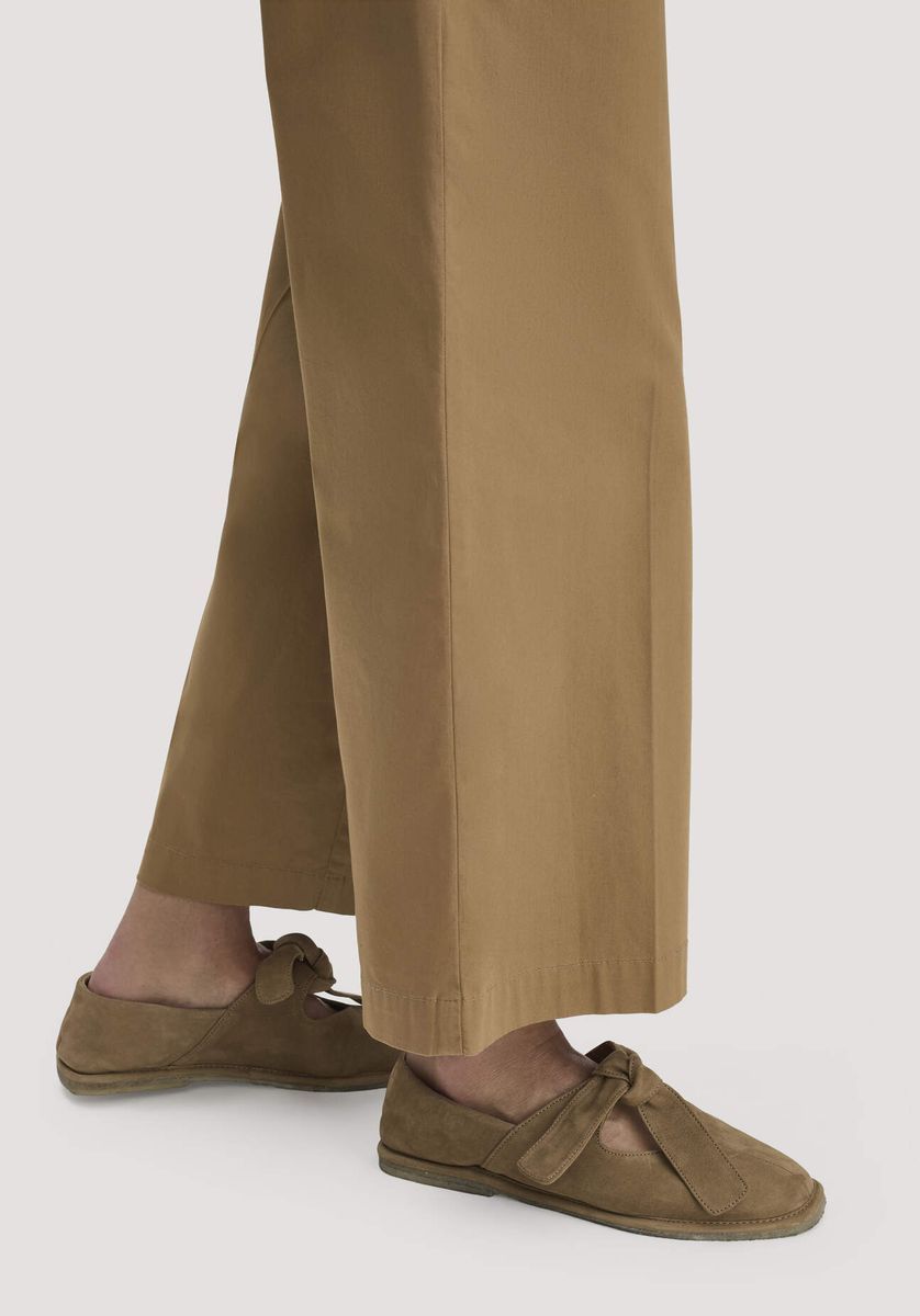 hessnatur Damen Hose Culotte Regular aus Bio-Baumwolle - braun - Größe 34