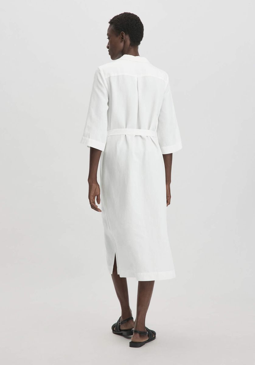 Lässiges Midi-Hemdkleid aus Leinenmischung