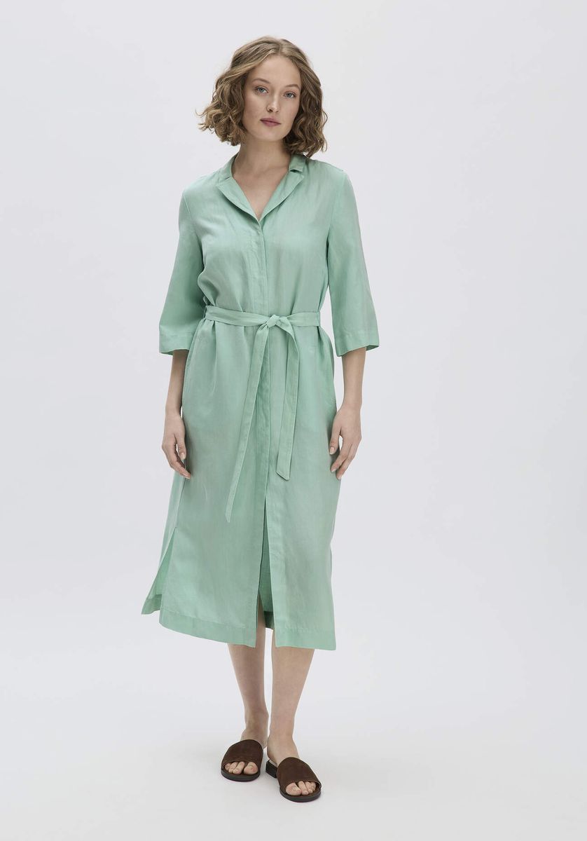 Lässiges Midi-Kleid aus Leinen-Lyocell-Mischung