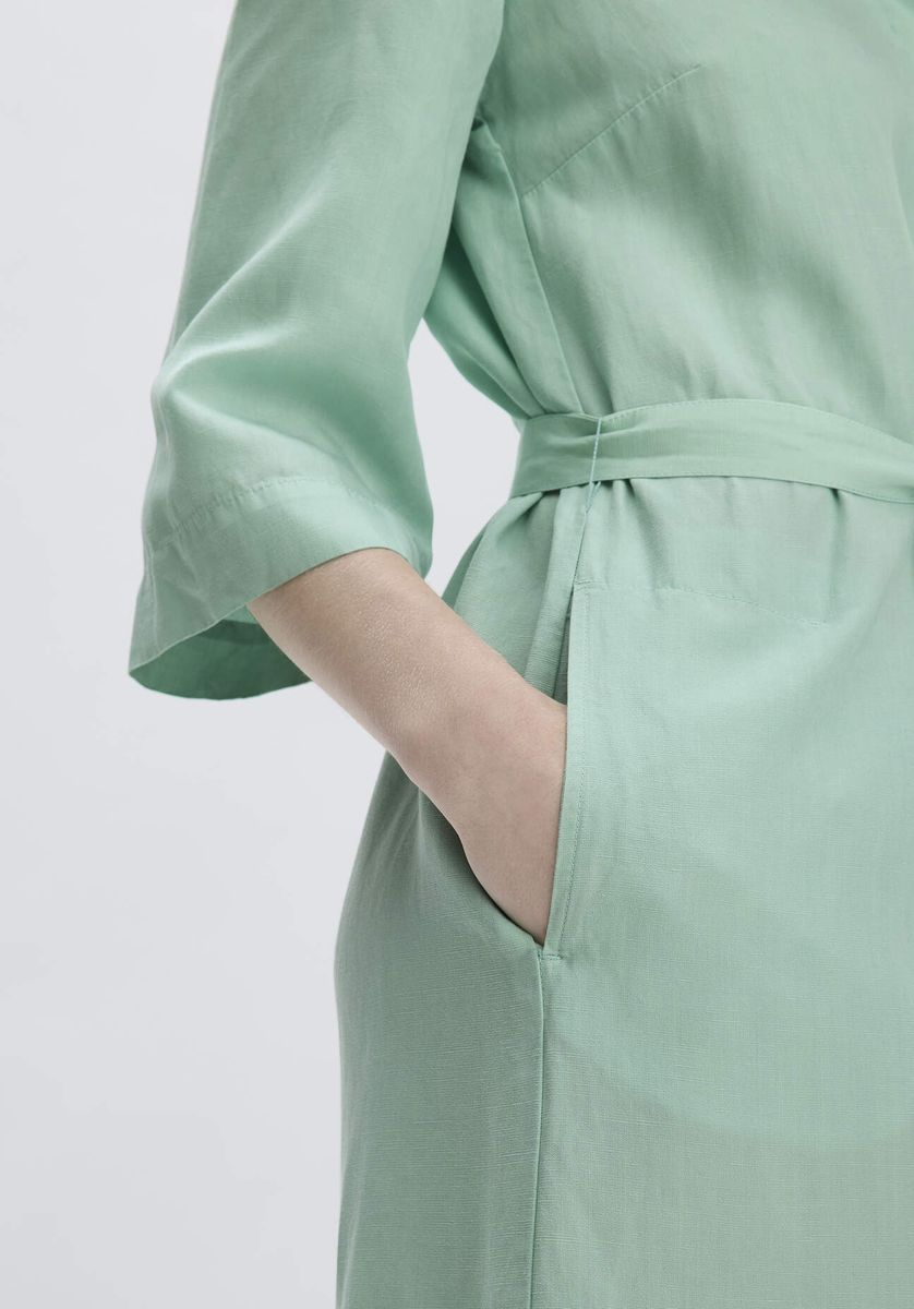 Lässiges Midi-Kleid aus Leinen-Lyocell-Mischung
