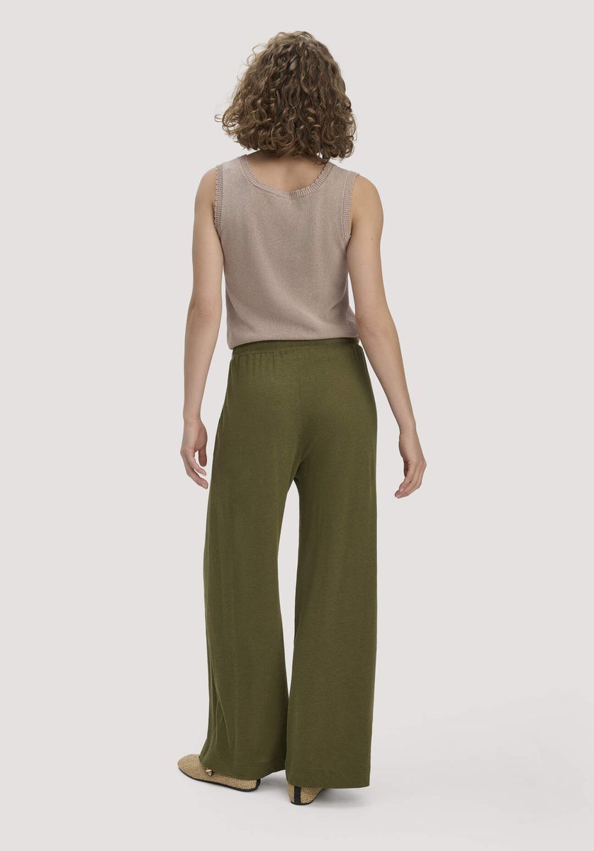 Weite Loungehose aus Leinenmischung