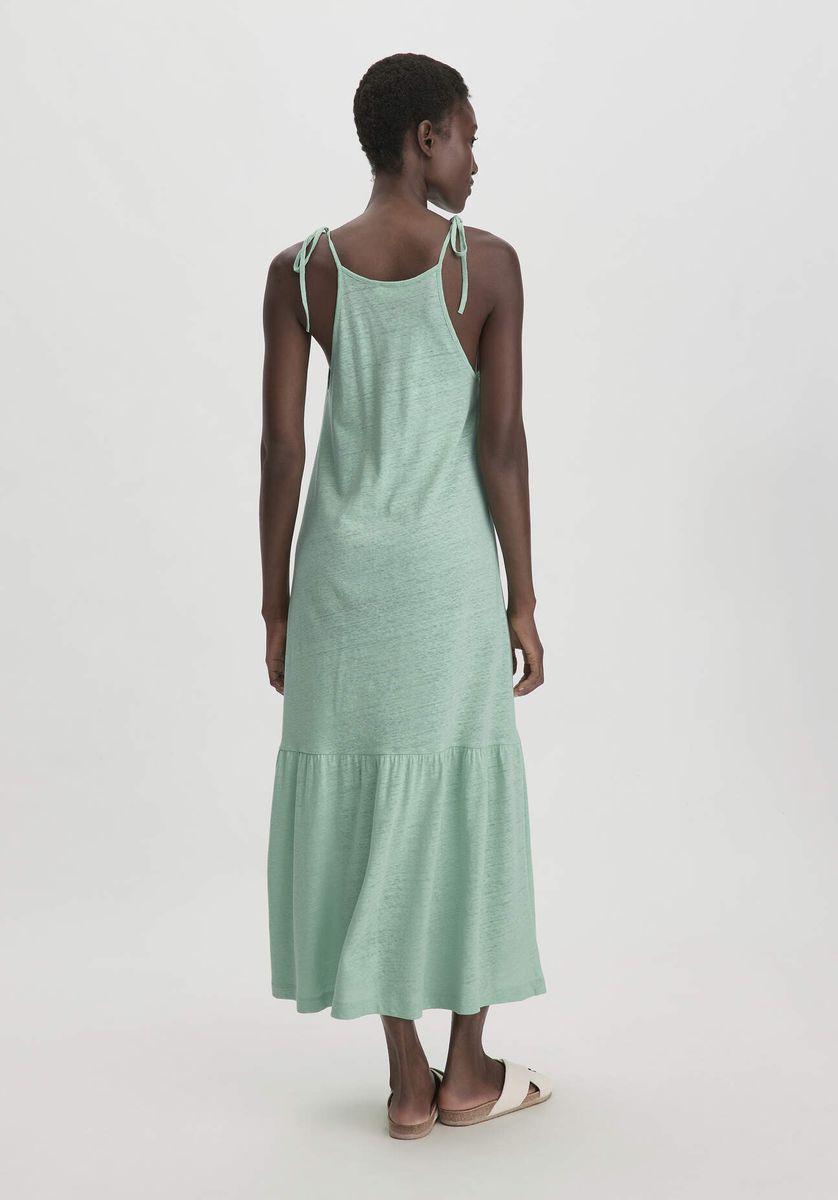 Lässiges Maxikleid mit Stufen aus Leinenmischung