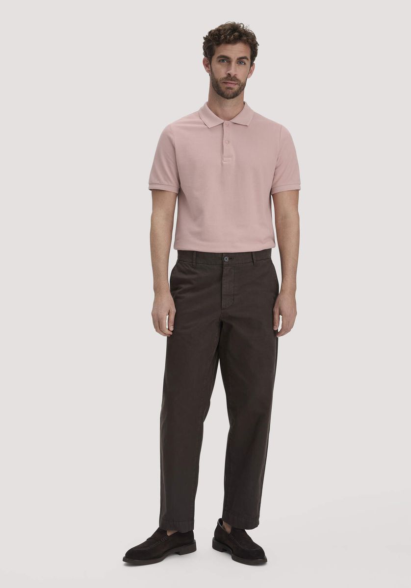 hessnatur Herren Piqué Polo Regular aus Bio-Baumwolle - rosa - Größe 46