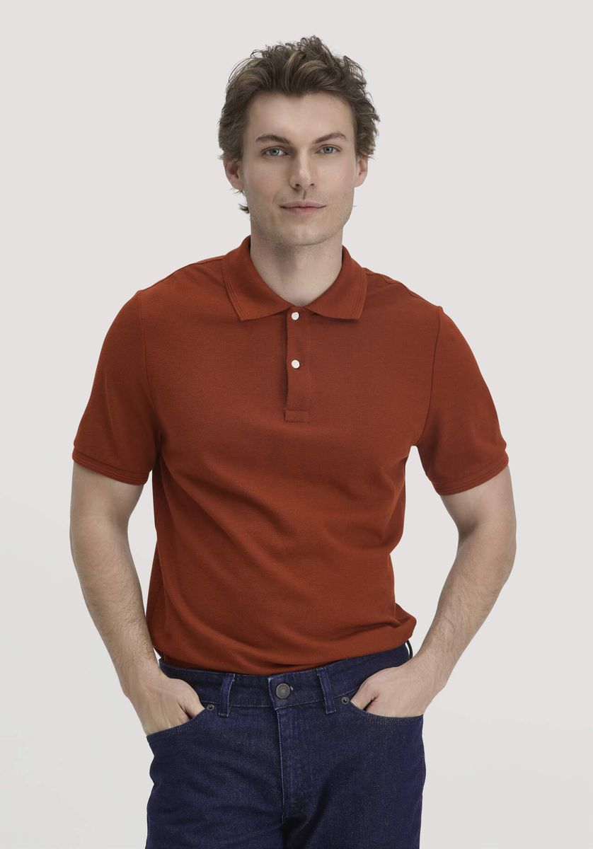 Klassisches Piqué-Polohemd aus Bio-Baumwolle
