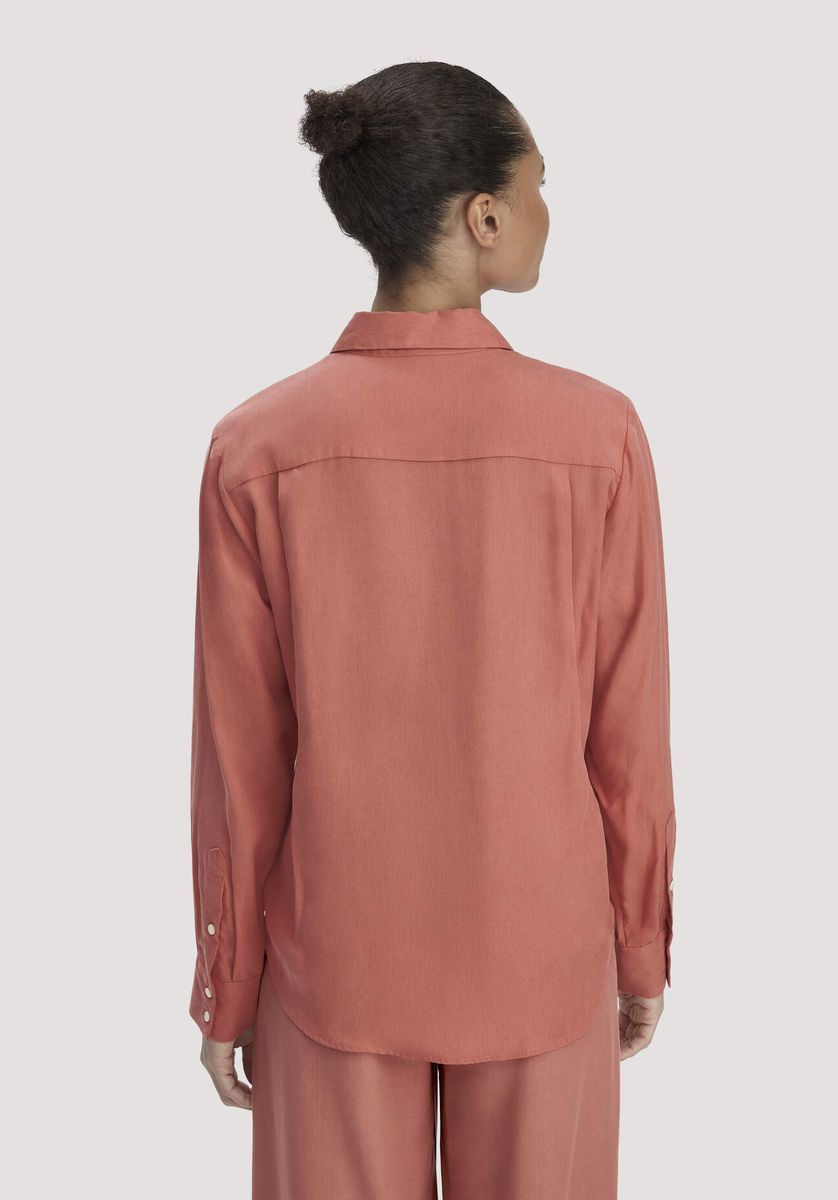 hessnatur Damen Bluse Relaxed aus TENCEL™ Lyocell - orange - Größe 34