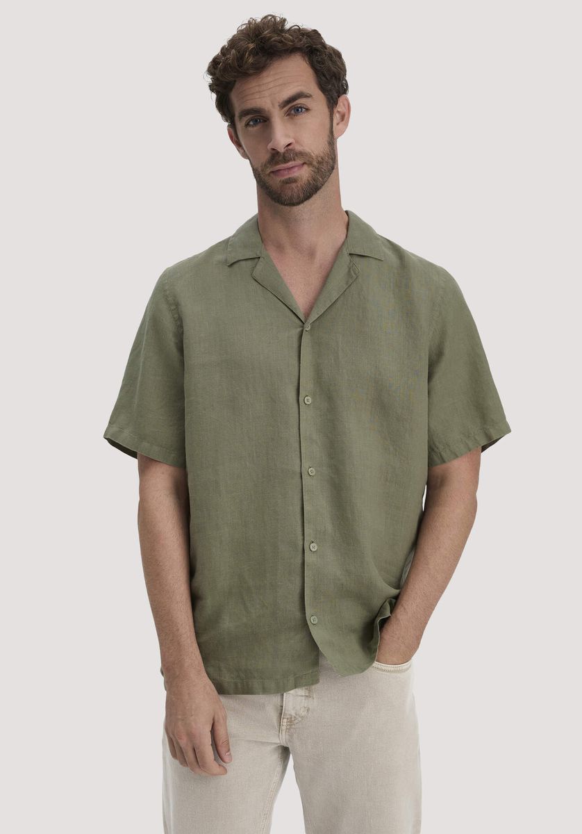 Lässiges Leinen Resort Hemd