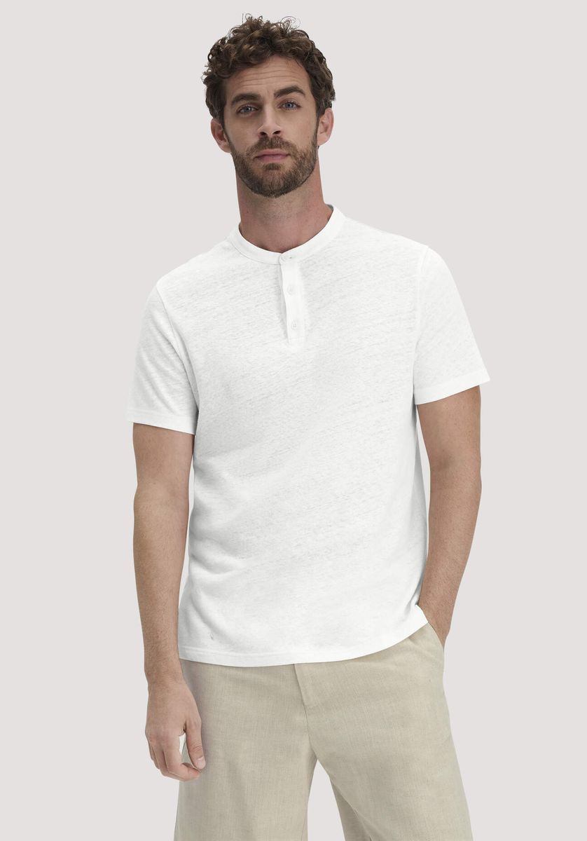 Lässiges Henley-Shirt aus Leinenmischung