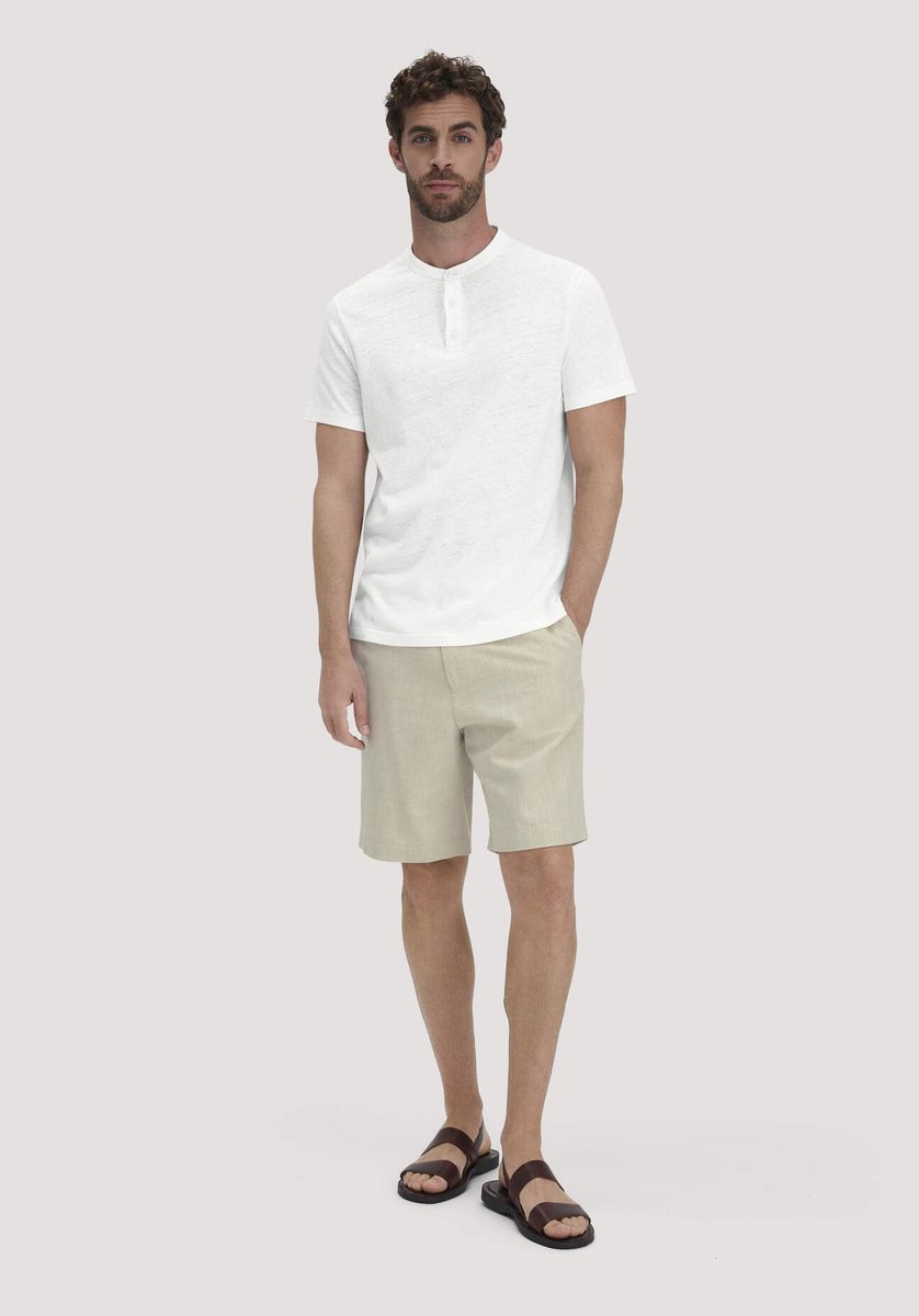 Lässiges Henley-Shirt aus Leinenmischung