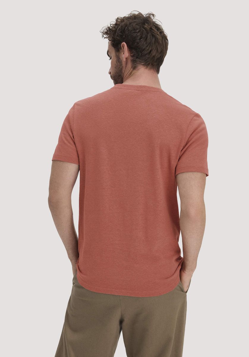 Lässiges Henley-T-Shirt aus Leinenmischung