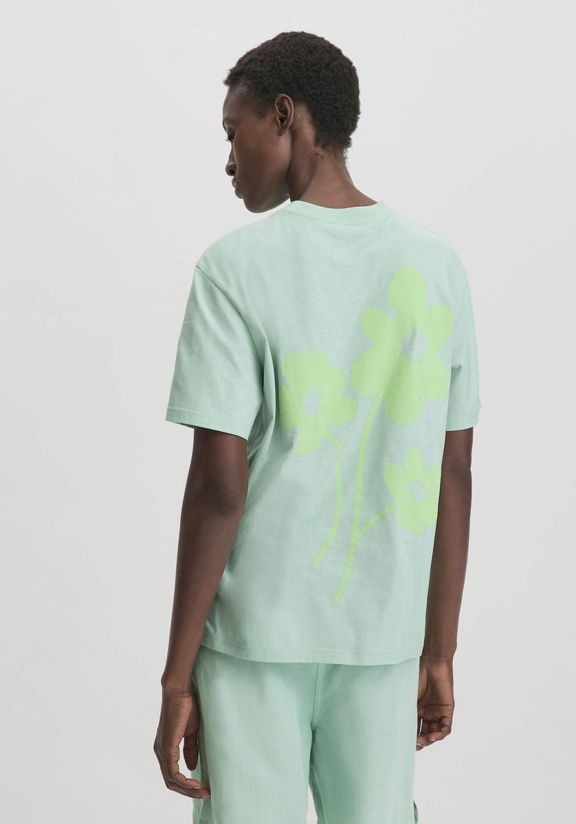 Oversize Bio-Baumwoll T-Shirt mit Print