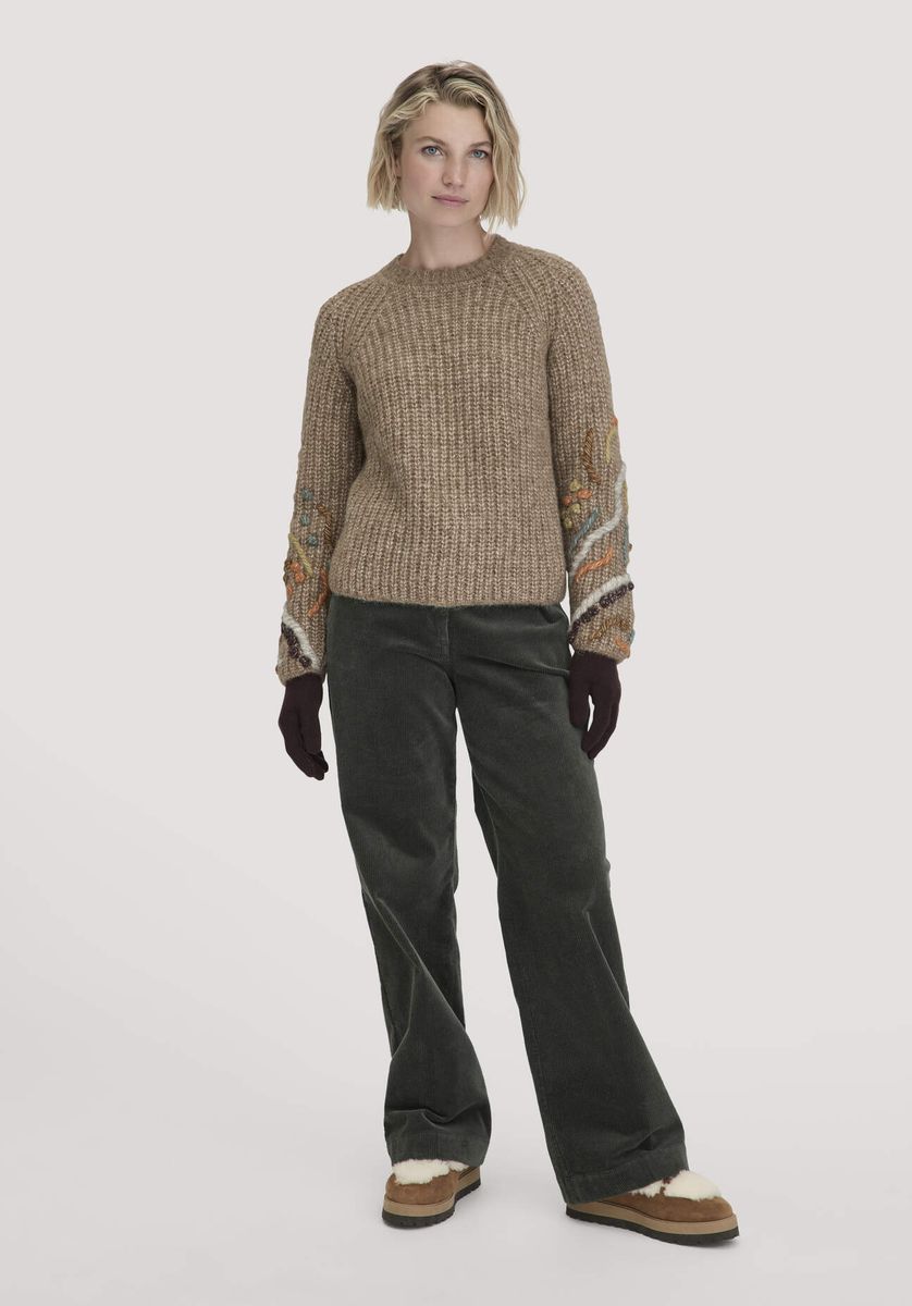 Lockerer Alpaka-Mischpullover