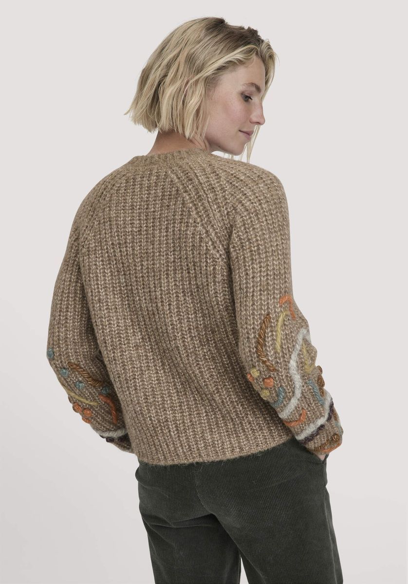 Lockerer Alpaka-Mischpullover