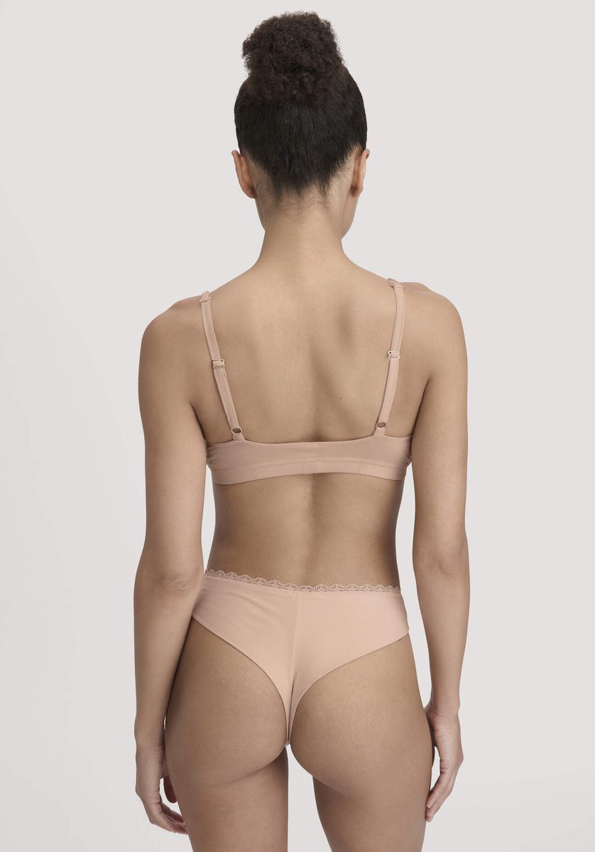 Bio-Baumwoll Bustier-Set mit Spitze