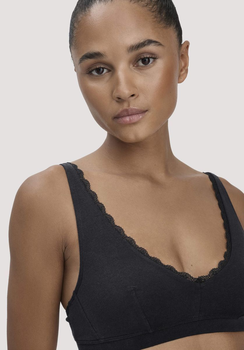 Bustier aus Bio-Baumwolle mit Spitze