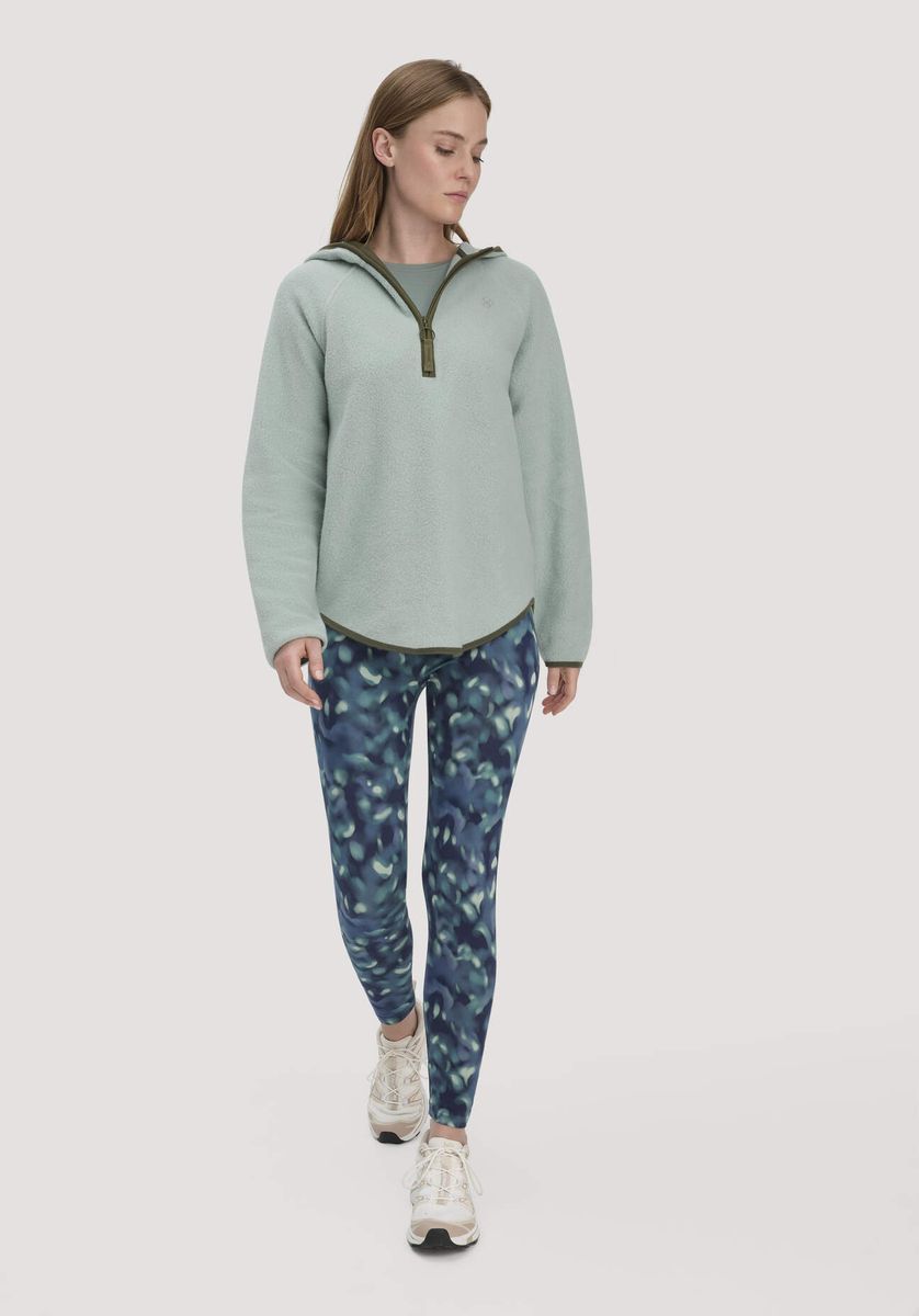 hessnatur Loungewear Fleece Hoodie Relaxed ACTIVE LIGHT aus Bio-Baumwolle - grün - Größe L