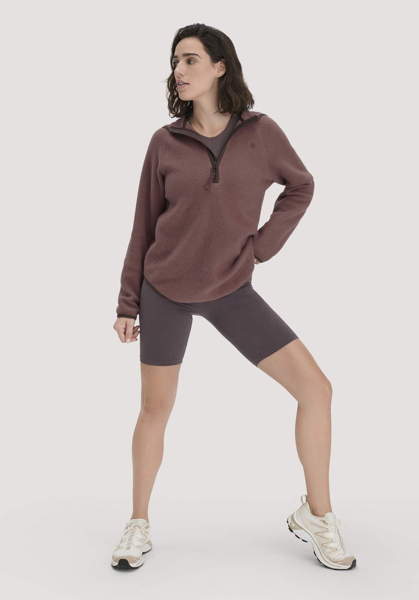 hessnatur Loungewear Fleece Hoodie Relaxed ACTIVE LIGHT aus Bio-Baumwolle - braun - Größe L