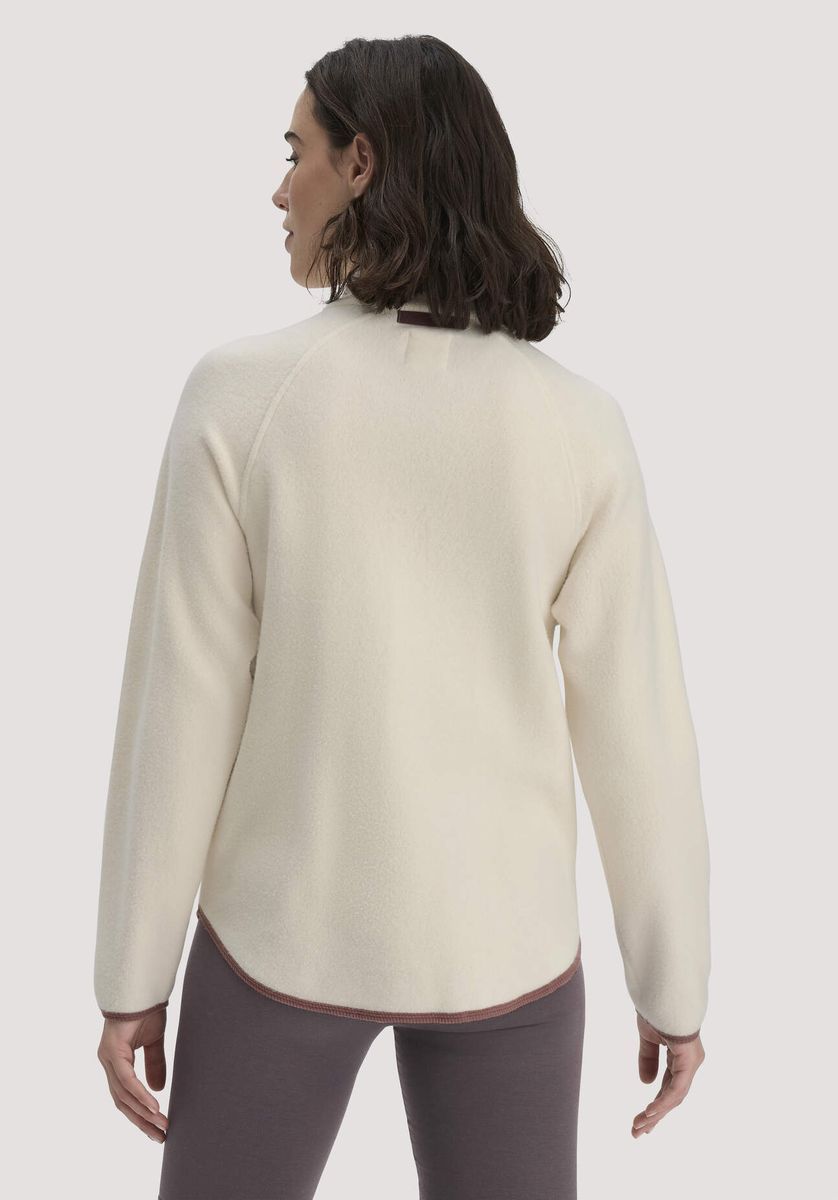 hessnatur Loungewear Fleece Jacke Relaxed ACTIVE LIGHT aus Bio-Baumwolle - natur - Größe L