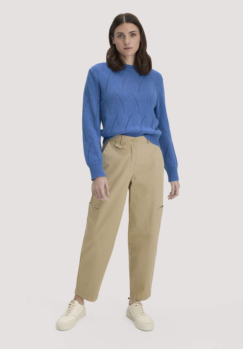 hessnatur Damen Hose Soft Utility Cargo Relaxed aus Bio-Baumwolle - beige - Größe 34