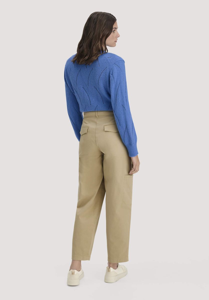 hessnatur Damen Hose Soft Utility Cargo Relaxed aus Bio-Baumwolle - beige - Größe 34