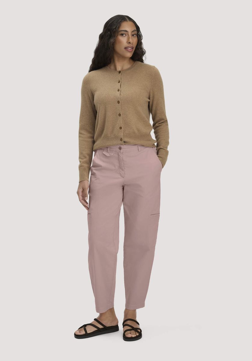 hessnatur Damen Hose Soft Utility Cargo Relaxed aus Bio-Baumwolle - rosa - Größe 34