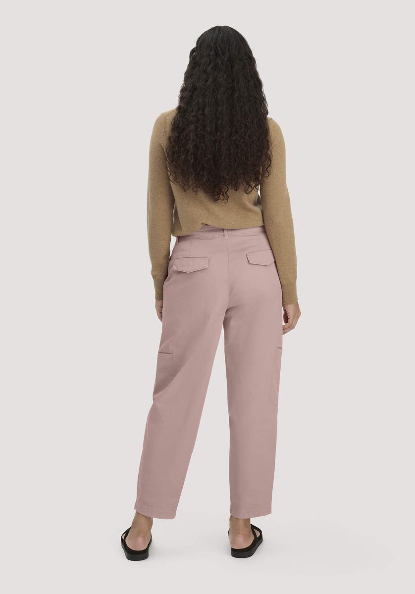 hessnatur Damen Hose Soft Utility Cargo Relaxed aus Bio-Baumwolle - rosa - Größe 34