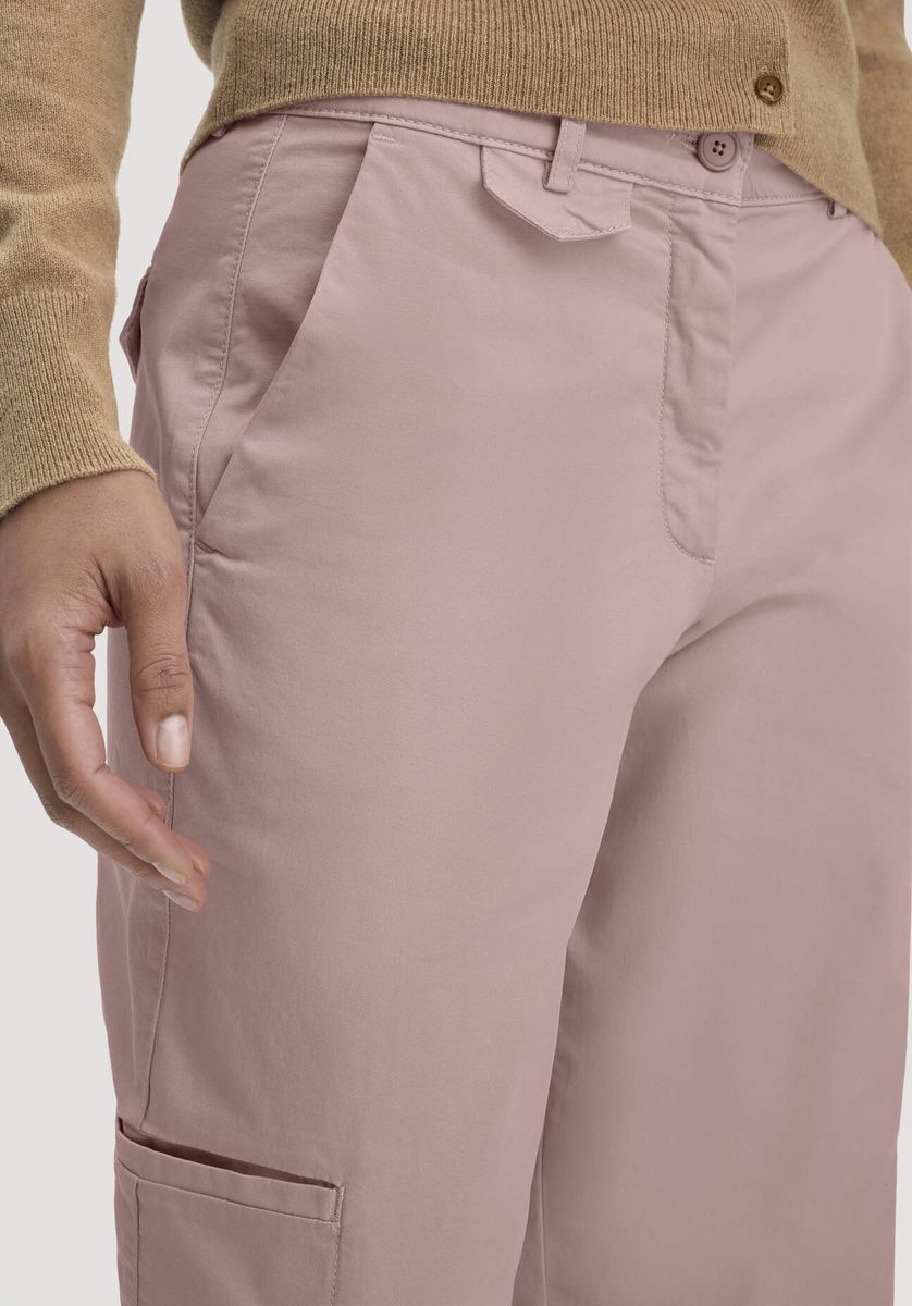 hessnatur Damen Hose Soft Utility Cargo Relaxed aus Bio-Baumwolle - rosa - Größe 34