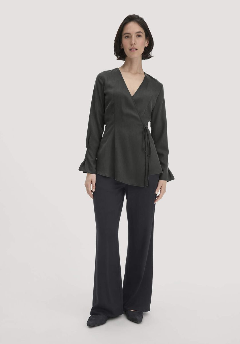 Elegante Wickelbluse aus Tencel Lyocell