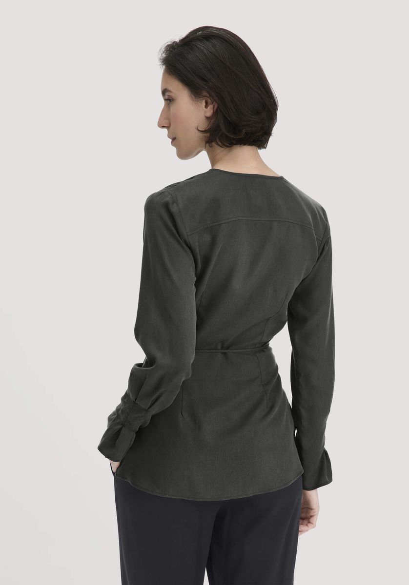 Elegante Wickelbluse aus Tencel Lyocell