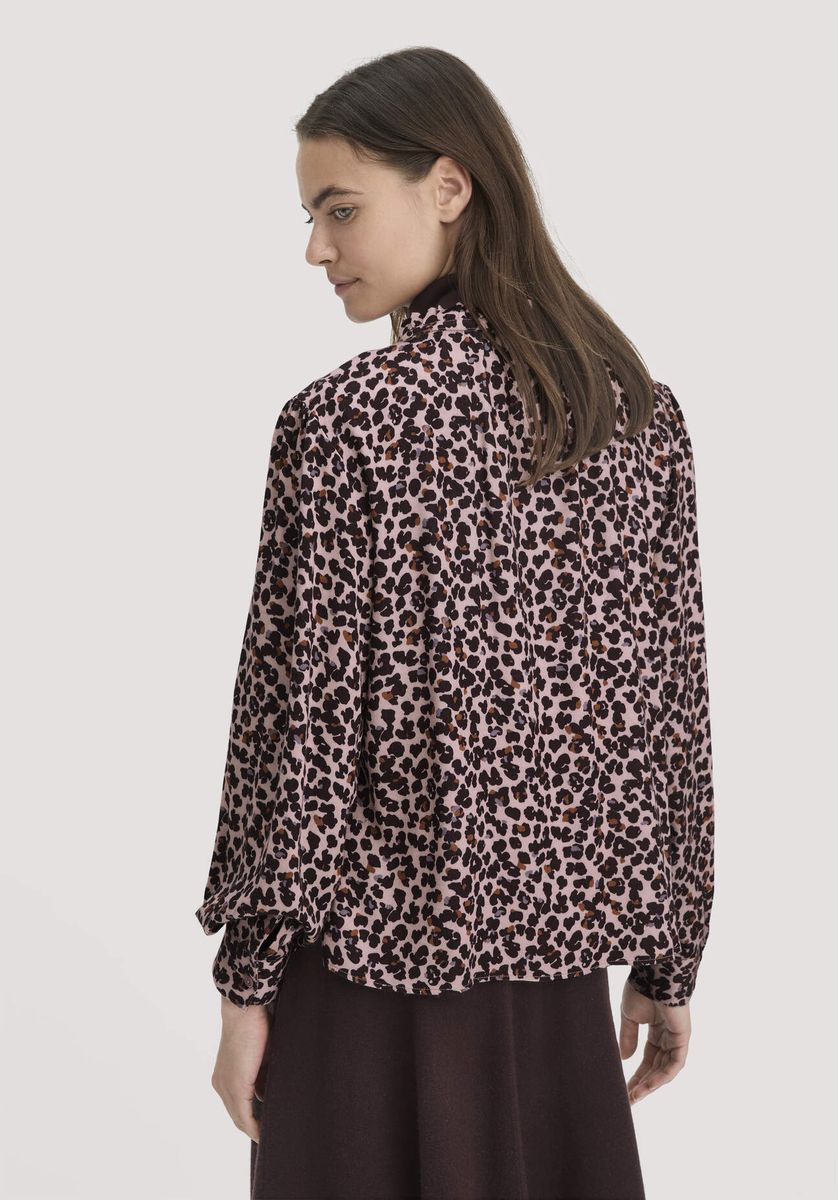 Bluse mit Animal-Print im Relaxed Fit