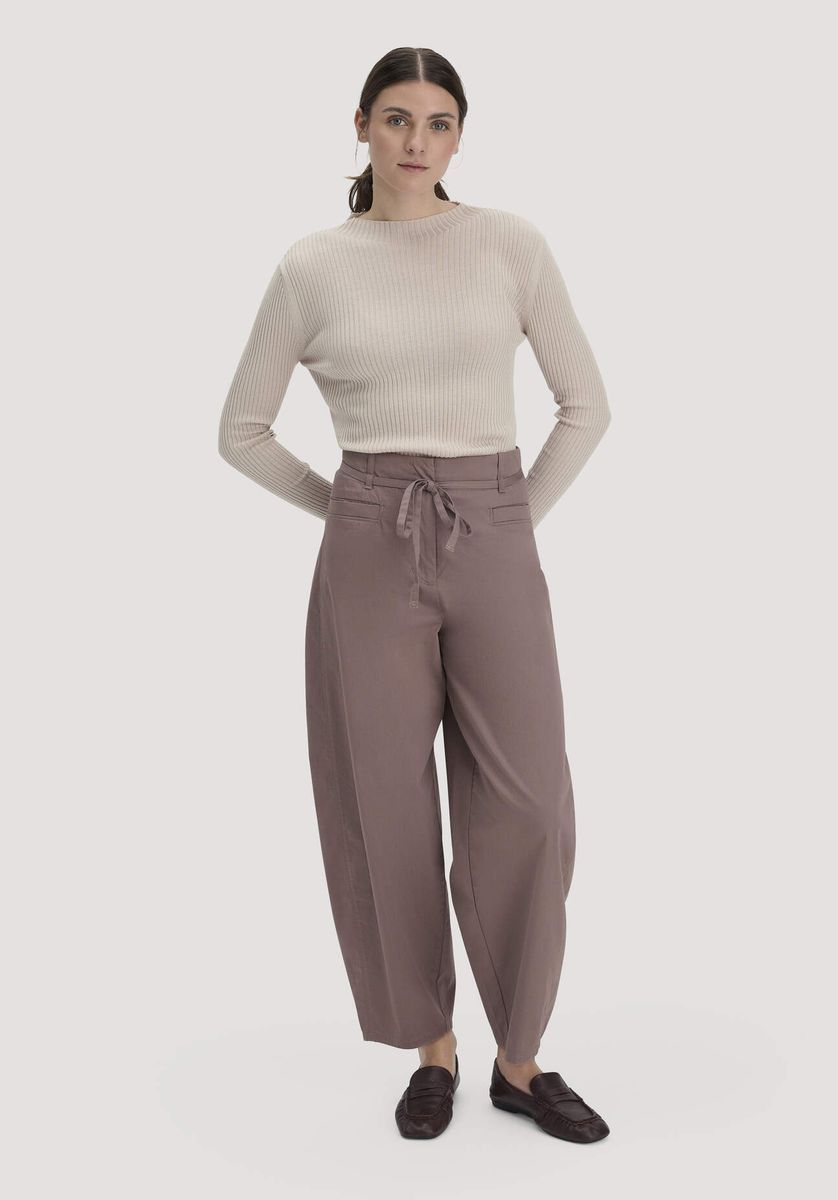 hessnatur Damen Strick Pullover Fitted aus TENCEL™ Lyocell mit Bio-Baumwolle - beige - Größe L