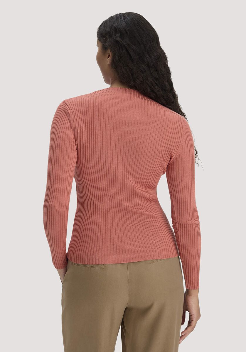 hessnatur Damen Strick Pullover Fitted aus TENCEL™ Lyocell mit Bio-Baumwolle - orange - Größe L
