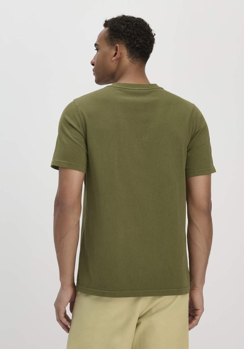 hessnatur Herren Heavy Jersey Henley Shirt Relaxed aus Bio-Baumwolle - grün - Größe 46