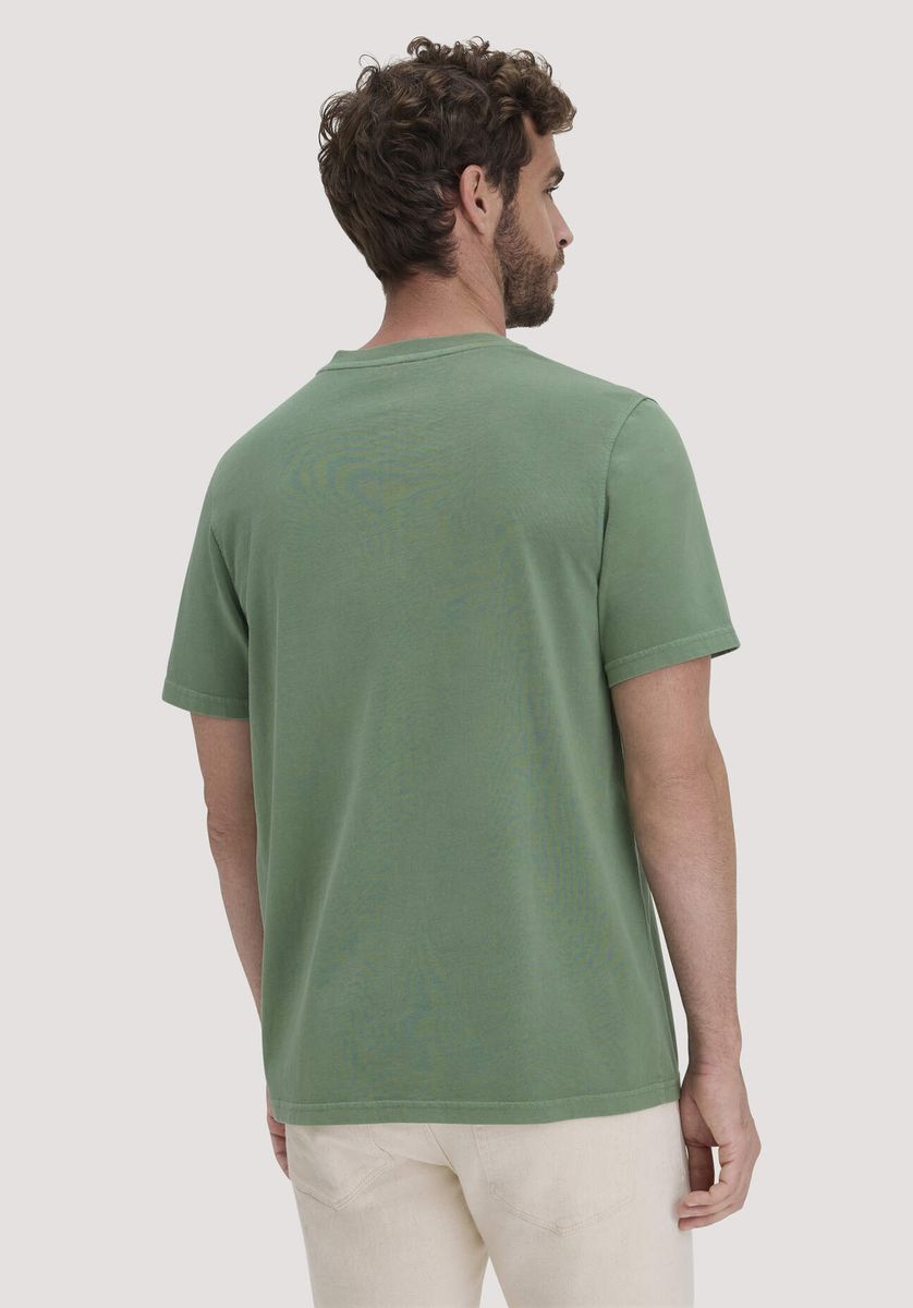 hessnatur Herren Heavy Jersey Henley Shirt Relaxed aus Bio-Baumwolle - grün - Größe 46