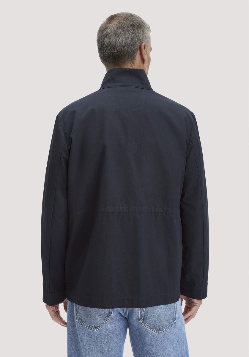 hessnatur Herren Field Jacket Regular NATURE SHELL aus Bio-Baumwolle - blau - Größe 46