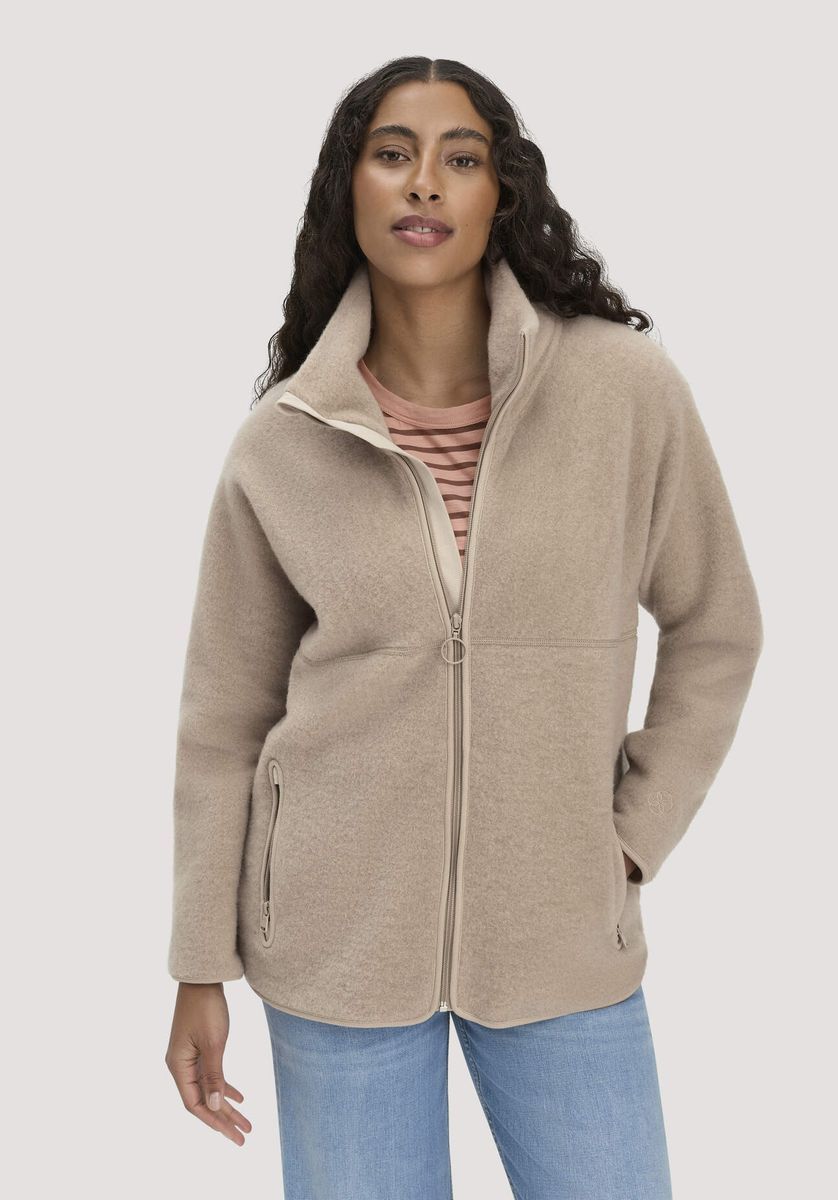 Oversize Jacke aus Merino-Wollfleece