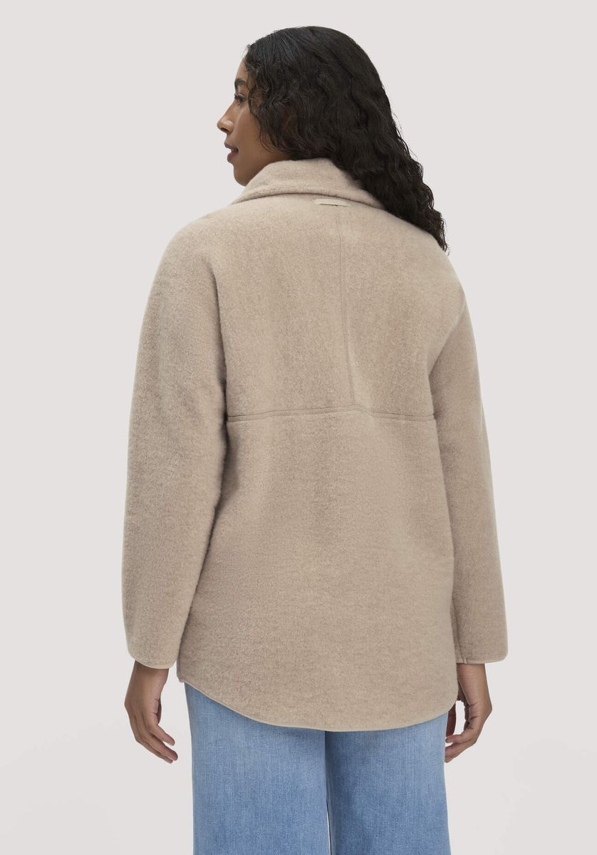 Oversize Jacke aus Merino-Wollfleece