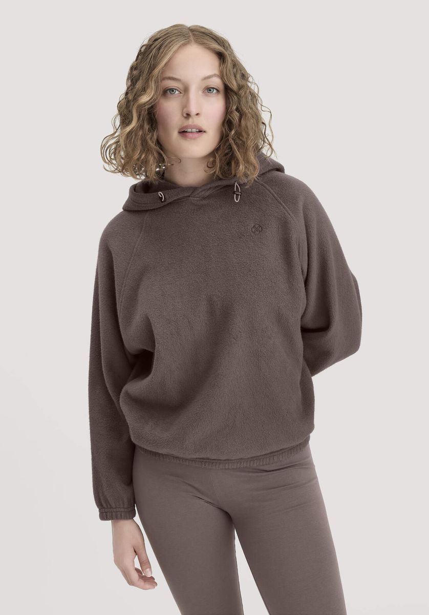 hessnatur Loungewear Softfleece Hoodie Oversize ACTIVE COMFORT aus Bio-Baumwolle - lila - Größe L