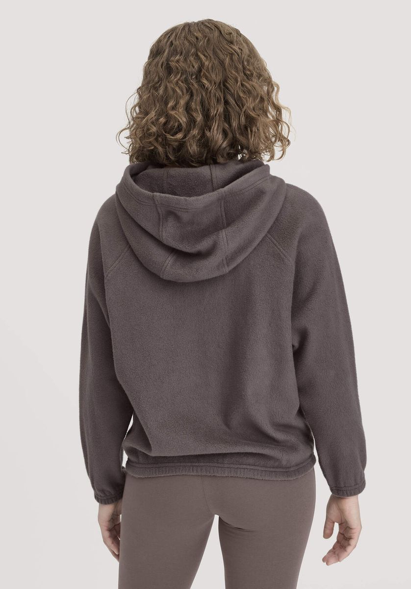 hessnatur Loungewear Softfleece Hoodie Oversize ACTIVE COMFORT aus Bio-Baumwolle - lila - Größe L