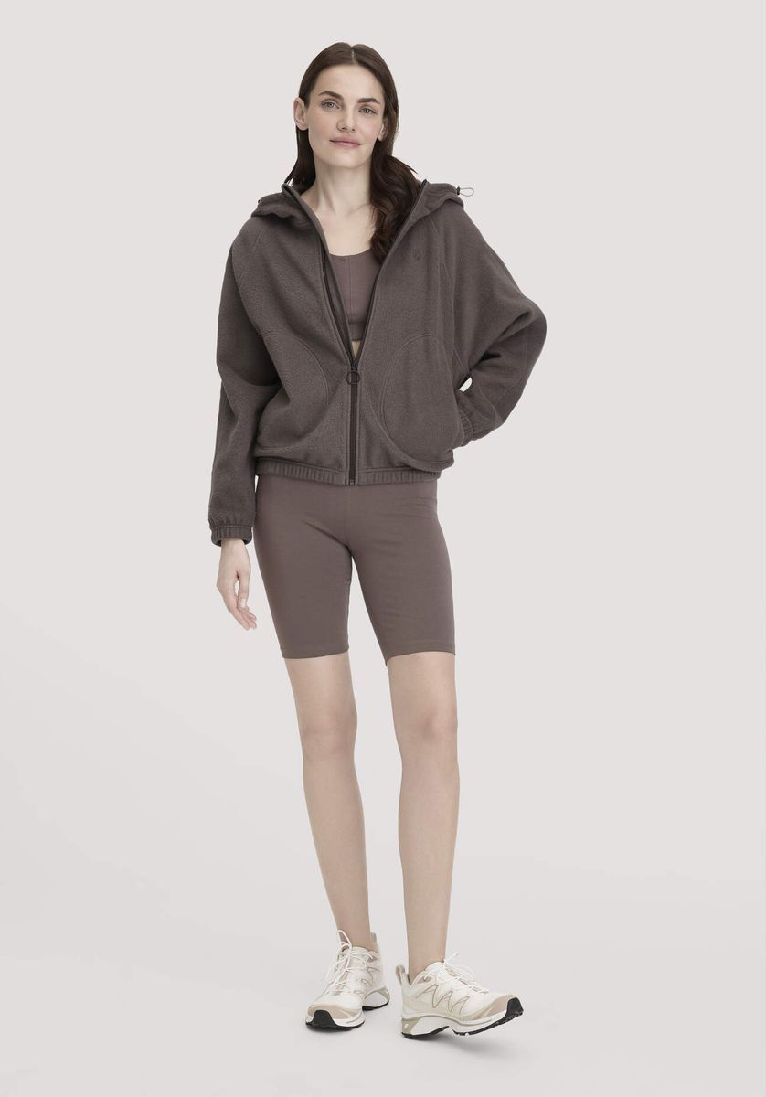 hessnatur Loungewear Softfleece Jacke Oversize ACTIVE COMFORT aus Bio-Baumwolle - lila - Größe L