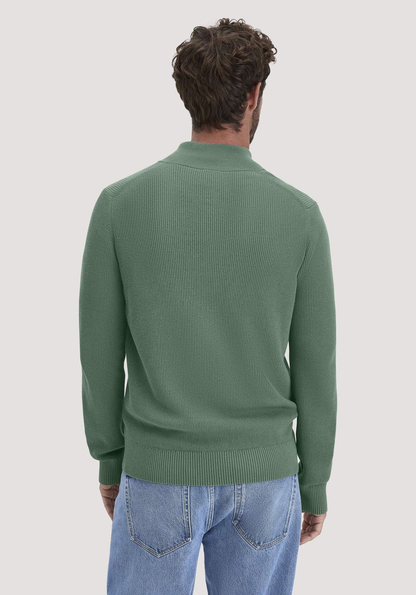 hessnatur Herren Strick Jacke Regular aus Bio-Baumwolle - grün - Größe L