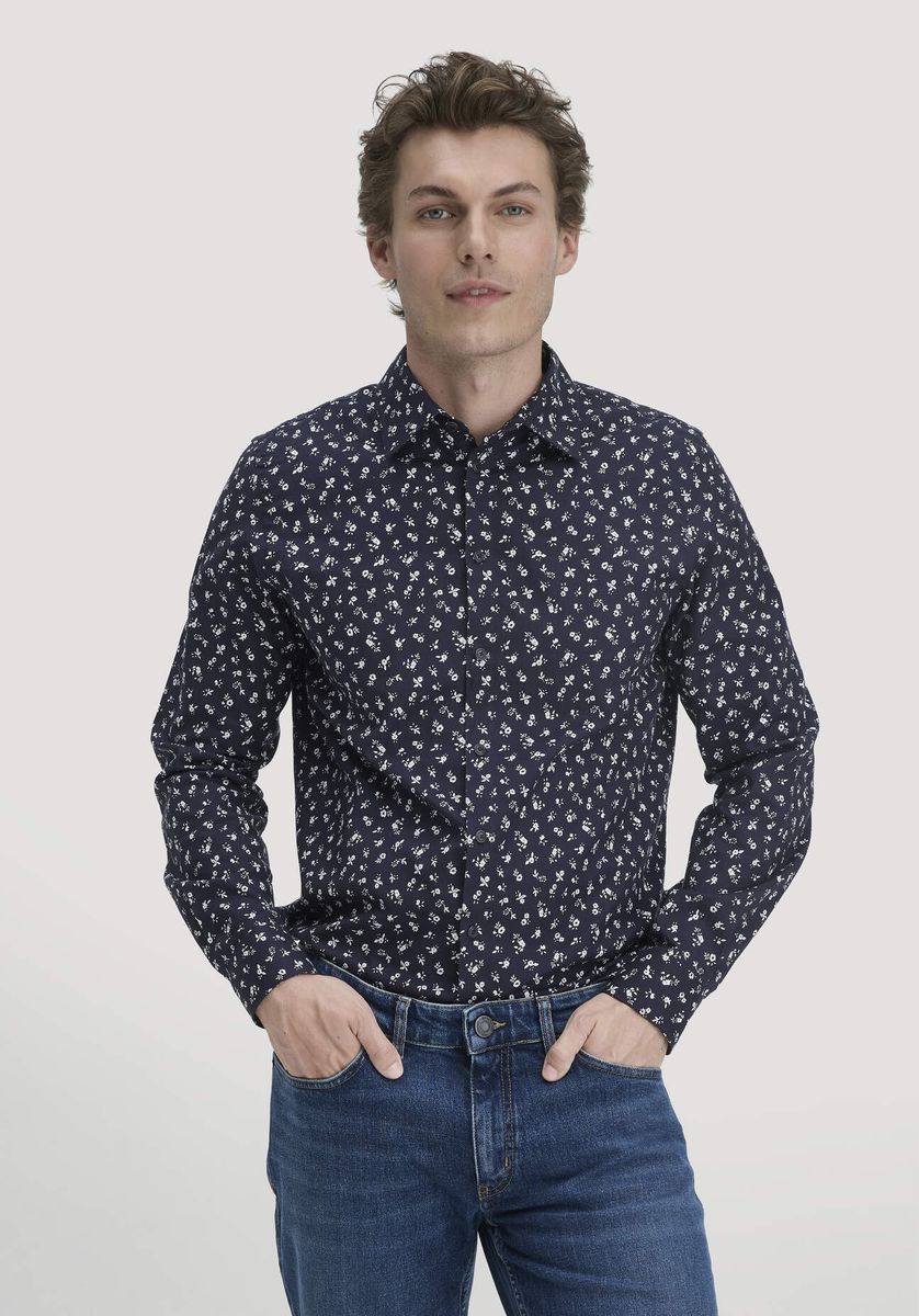 Regular Fit Hemd mit Blumendruck