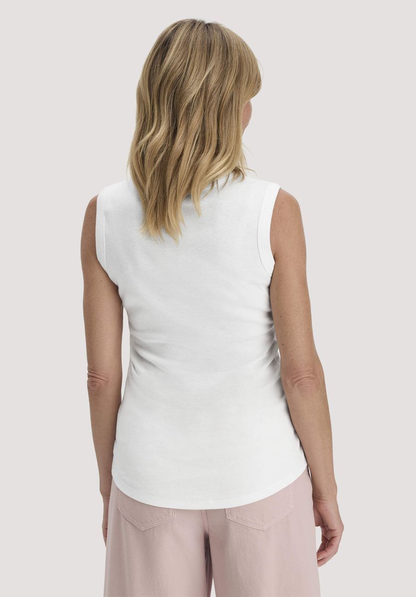 Figurbetontes ärmelloses V-Ausschnitt Top